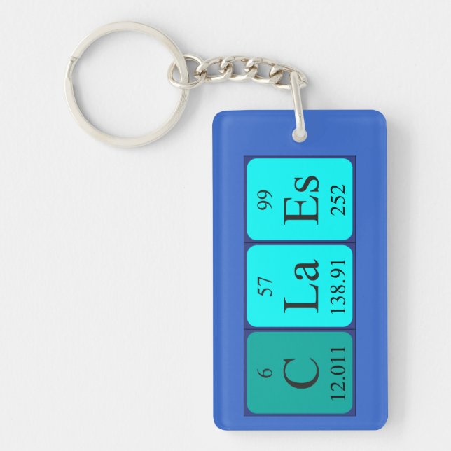 Claes periodic table name keyring (Front)