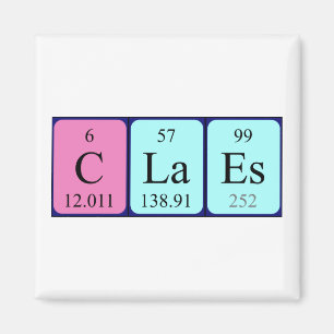 Claes periodic table name magnet
