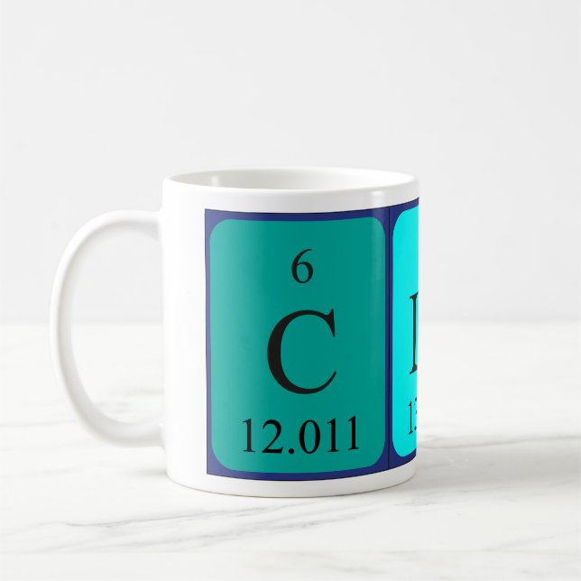 Claes periodic table name mug (Left)