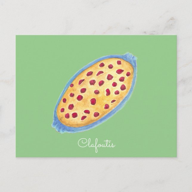 Clafoutis watercolor postcard (Front)