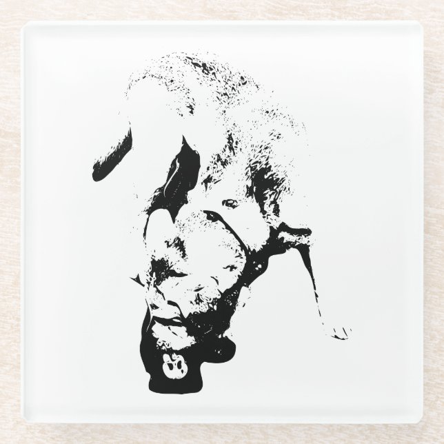 Claimed the Prize – Lab Sketch Glass Coaster (Front)