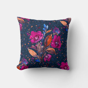 Claire -Harvest Floral in Midnight Blue Cushion