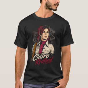 Claire Horror Redfield Art 09 Basic Dark T-Shirt