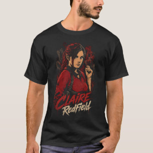 Claire Horror Redfield Art 26 Basic Dark T-Shirt