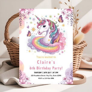 Claire’s Enchanted Unicorn Birthday Bash Invitation