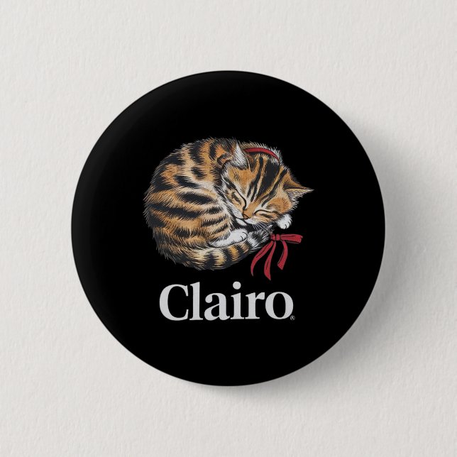 Clairo Says A Cat  6 Cm Round Badge (Front)