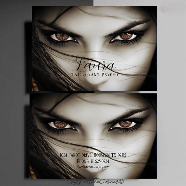 Clairvoyant Psychic Woman Business Card (Creator Uploaded)