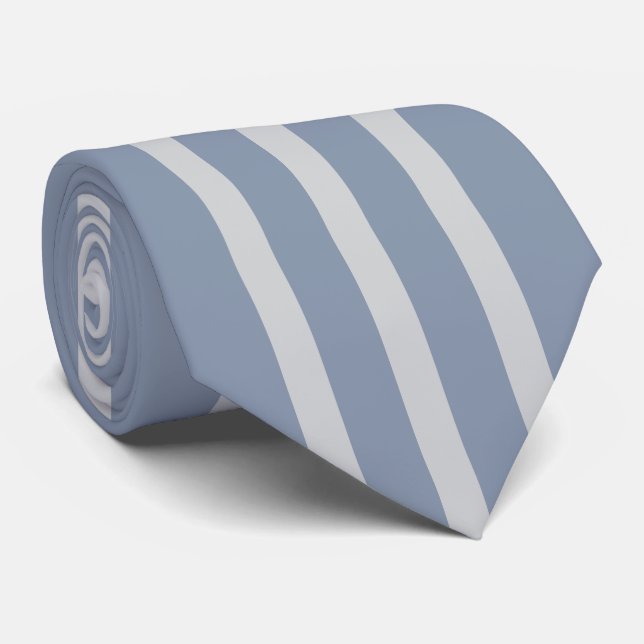 ClaissicMetallic Teal Blue Silver Veil Tie  (Rolled)