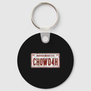 Clam Chowder Boston Accent Chowdah Funny  Key Ring