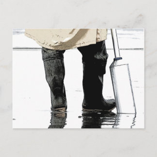 Clam Digging Postcard