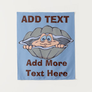 Clam, Oyster Bar, add text, Tapestry