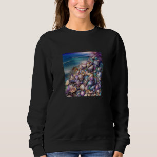 Clam Seashell Shell Collector Beach Ocean Coastal  Sweatshirt