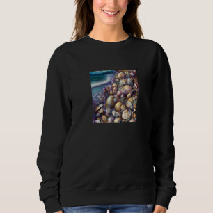 Clam Seashell Shell Collector Beach Ocean Coastal Sweatshirt