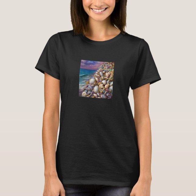 Clam Seashell Shell Collector Beach Ocean Coastal  T-Shirt (Front)