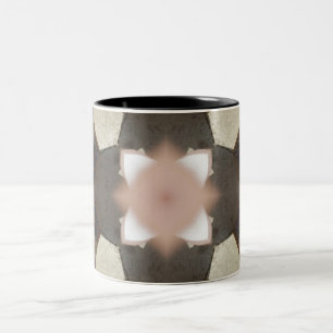 Clam Shell Pink Brown Hot Cocoa Beverage Two-Tone Coffee Mug