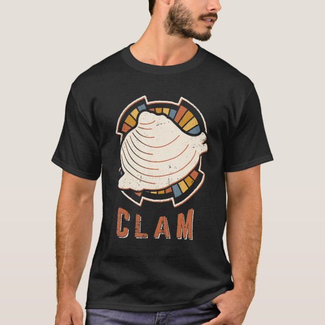 Clam Vintage Classic Retro Animal Love T-Shirt (Front)
