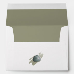 Clam Watercolor Stroke 5x7 Wedding Invitation Envelope