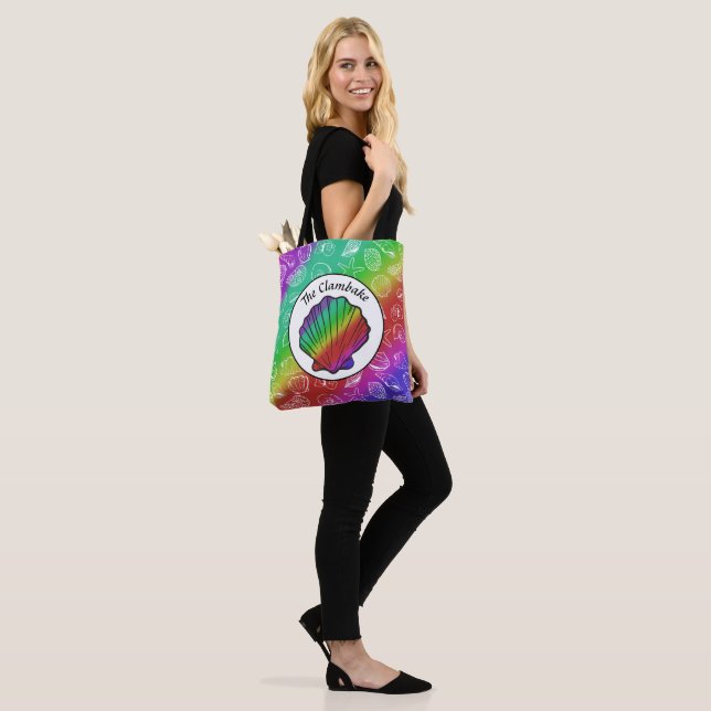 Clambake Rainbow Clam Shellfish Pattern All Print Tote Bag (On Model)