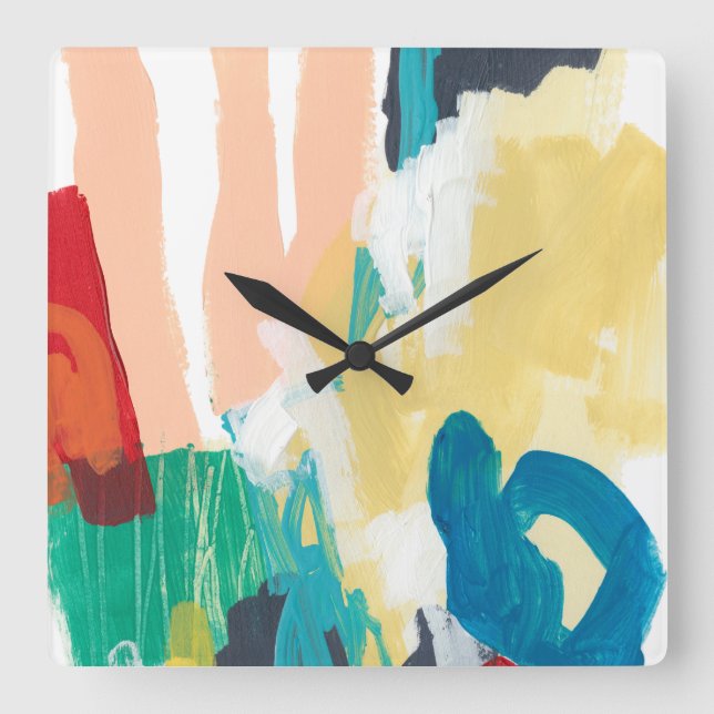 Clamor I Square Wall Clock (Front)