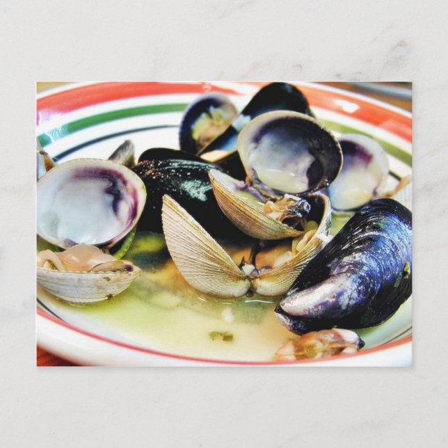 Clams Muscles Shellfish Food Postcard (Front)