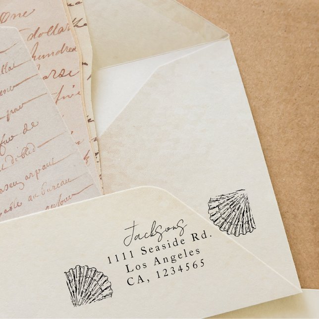 Clamshell Elegant Family Return Address Self-inking Stamp (Creator Uploaded)