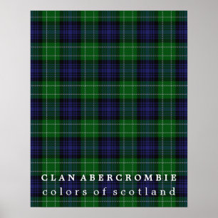 Clan Abercrombie Colours of Scotland Tartan Poster