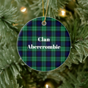 Clan Abercrombie Hunting Tartan Ceramic Ornament