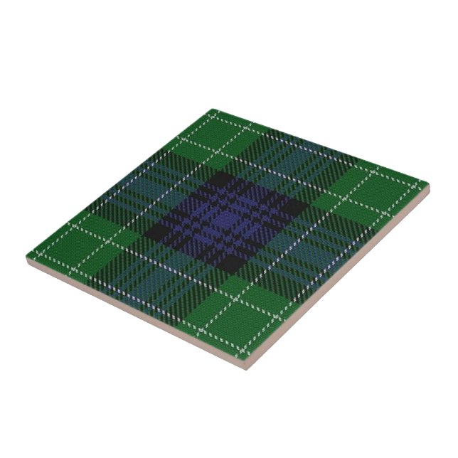 Clan Abercrombie Scottish Expressions Tartan Ceramic Tile (Side)