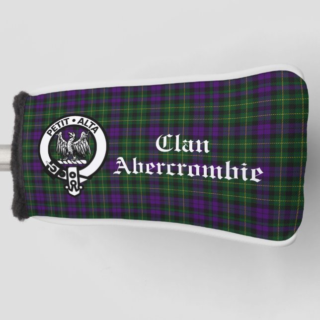 Clan Abercrombie Tartan & Crest  Golf Head Cover (Front)