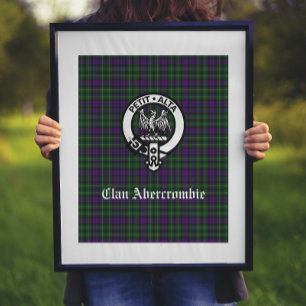 Clan Abercrombie Tartan & Crest  Poster