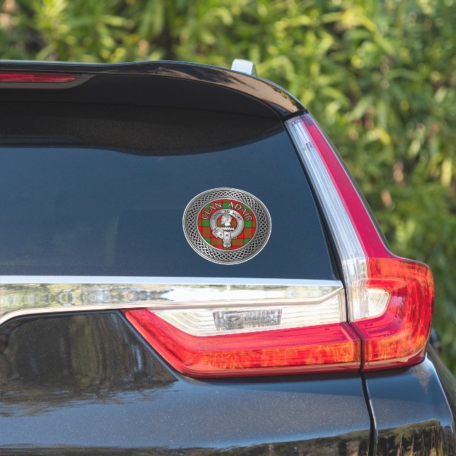 Clan Adair Crest & Tartan Knot (Car Side)