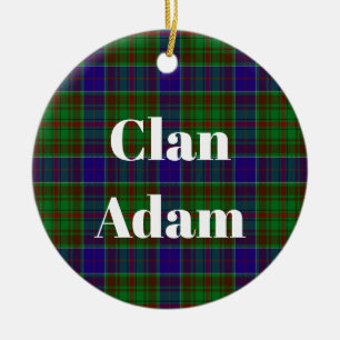 Clan Adam Hunting Tartan Ceramic Ornament