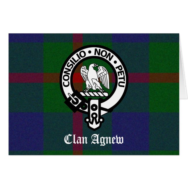 Clan Agnew Tartan Crest (Front Horizontal)