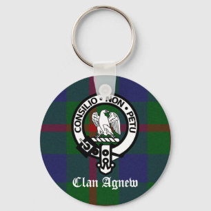 Clan Agnew Tartan Crest Key Ring