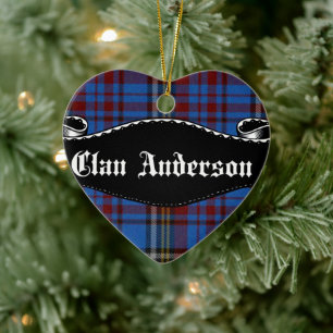 Clan Anderson Banner Ceramic Tree Decoration