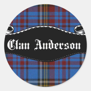 Clan Anderson Banner Classic Round Sticker