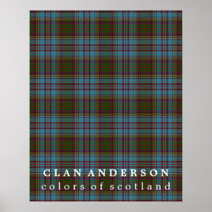 Clan Anderson Colours of Scotland Tartan Poster