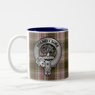 Clan Anderson Crest & Dress Tartan Two-Tone Coffee Mug