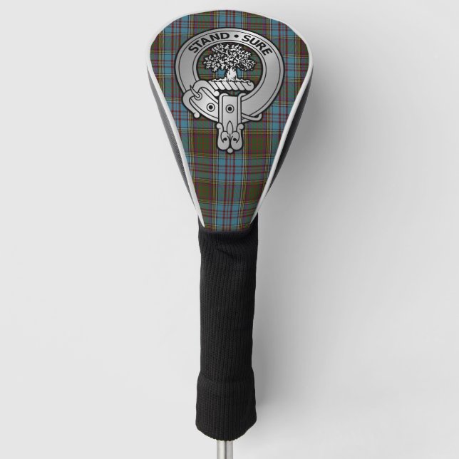 Clan Anderson Crest & Tartan Golf Head Cover (Front)