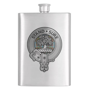 Clan Anderson Crest & Tartan Hip Flask