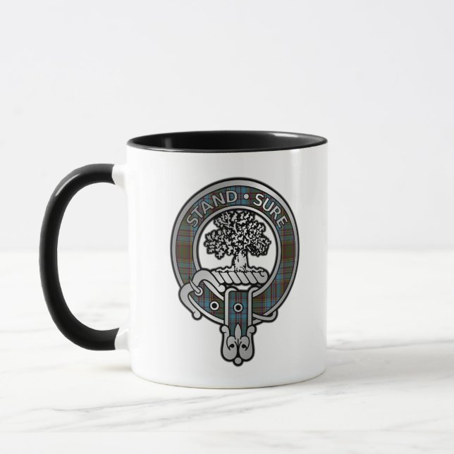 Clan Anderson Crest & Tartan Mug (Left)