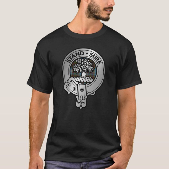 Clan Anderson Crest & Tartan T-Shirt (Front)