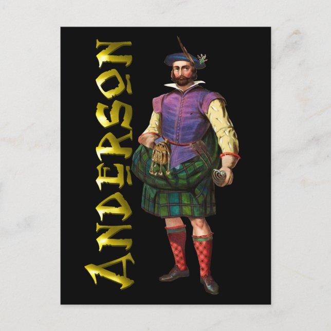 Clan Anderson Highland Dream Postcard (Front)