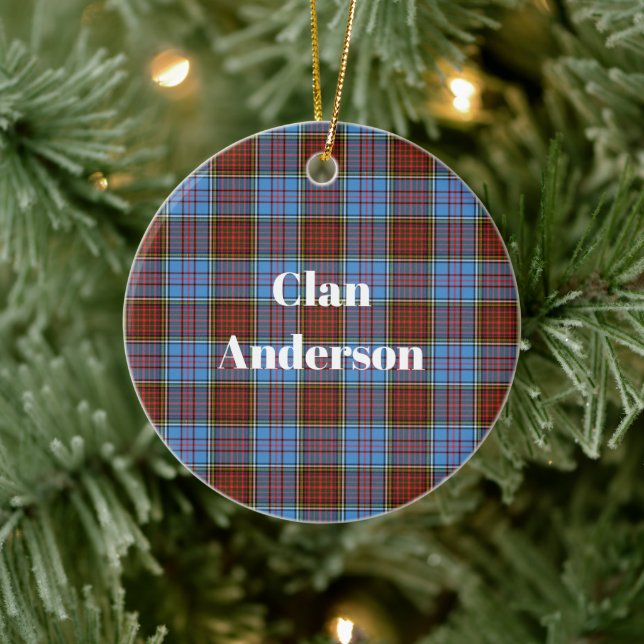Clan Anderson Modern Tartan Ceramic Ornament (Tree)