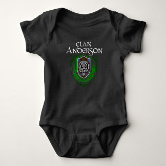 Clan Anderson Scottish Family Crest Tartan Baby  Bodysuit