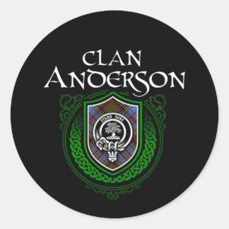 Clan Anderson Scottish Family Tartan  Classic Round Sticker
