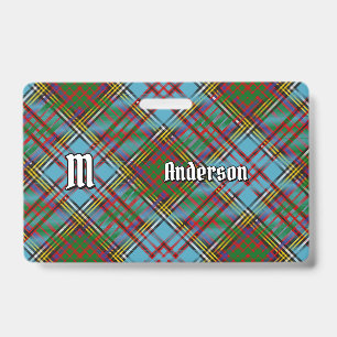 Clan Anderson Tartan Badge ID Badge
