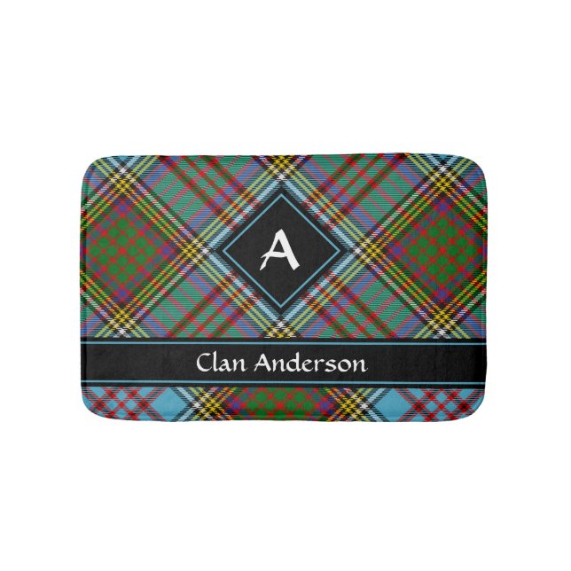 Clan Anderson Tartan Bath Mat (Front)