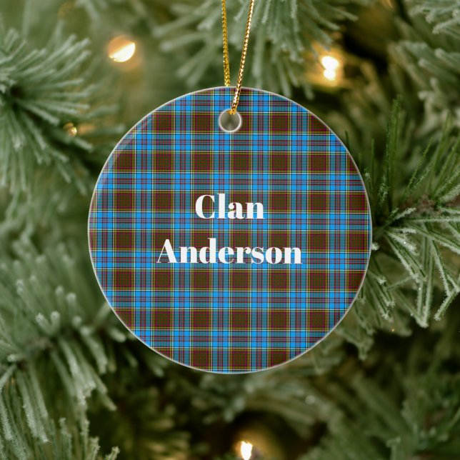 Clan Anderson Tartan Ceramic Ornament (Tree)
