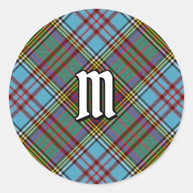 Clan Anderson Tartan Classic Round Sticker (Front)